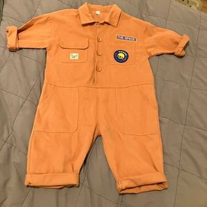 Kids coverall jumpsuit with patches